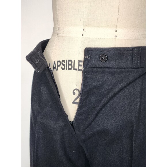 Vintage Black Wool Pants Christian Aujard - High Waisted Ankle Pants Wool XS - Picture 9 of 10